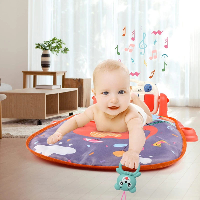 Baby Gyms Play Mats Musical Activity Center Kick Piano Tummy Time Padded Early Education Toys for Newborn Toddler Infants Gifts