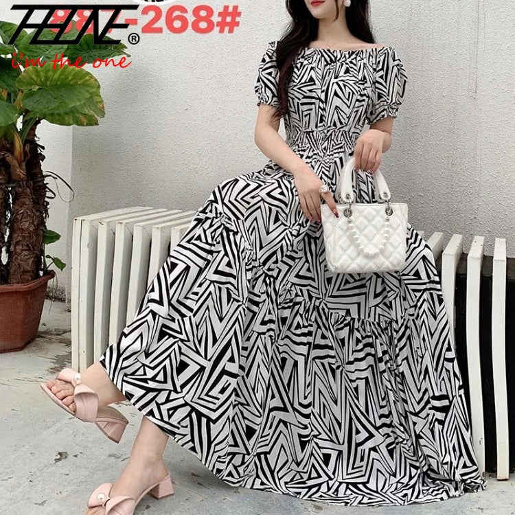 THHONE Vestidos Robe Maxi Длинное платье Женская летняя индийская одежда в богемном стиле из хлопка и льна с цветочным принтом и коротким рукавом в Корейском стиле Повседневная