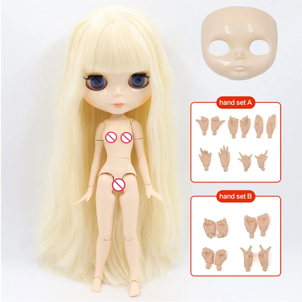 ICY DBS Blyth دمية الجسم المشترك 30 سنتيمتر BJD لعبة وجه أبيض لامع ووجه بلوري مع أيدي إضافية AB ولوحة 1/6 لتقوم بها بنفسك دمية الموضة