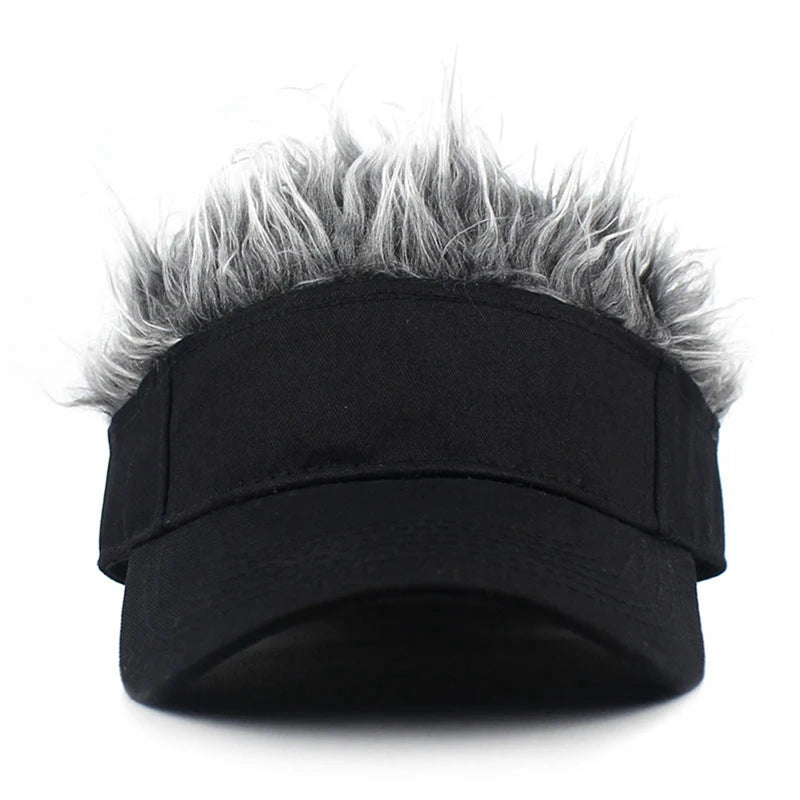 Novelty Baseball Cap Wig Sunshade Cap Men Hip-hop Hat Band Wig Baseball Cap Sports Casual Fashion New Hat Men