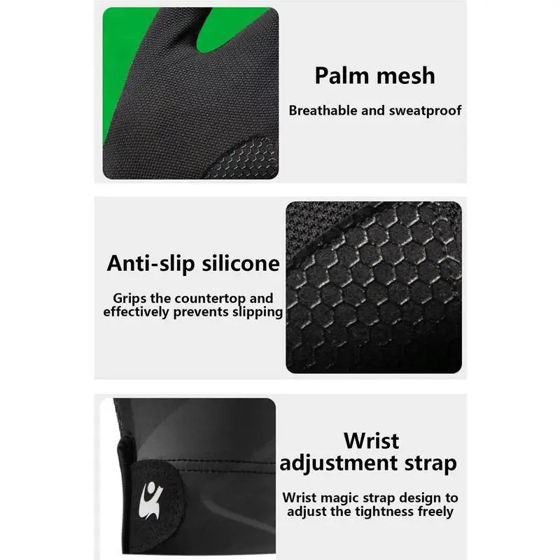 Billiards Glove Left Hand Three Finger Snooker Billiard Glove Non Slip Stickers Elasticity Billiard Training Gloves Accessories