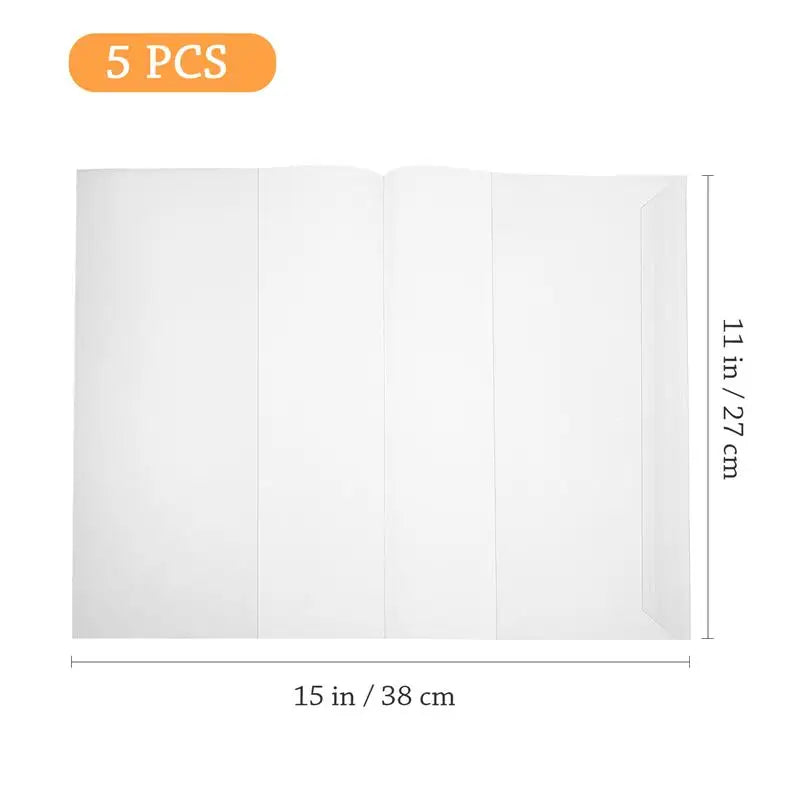 5pcs Textbook Pp Note Book Covers Reusable The Notebook Transparent The Notebook Waterproof Slipcases Plastic Covers Books