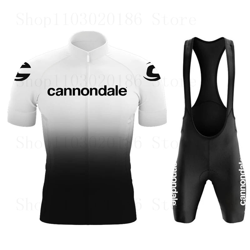 Cannondale Summer Sports Team 2023 Bicycle Clothing Breathable Men Short Sleeve Cycling Jersey Set MTB Bike Bib Shorts Ciclismo