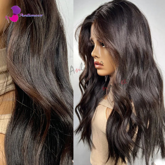 الشوكولاته براون Balayage الدانتيل شعر مستعار أمامي شعر الإنسان شعر مستعار حقيقي للنساء شعر مستعار بني داكن الجسم موجة شعر مستعار أمامي المرأة الباروكات