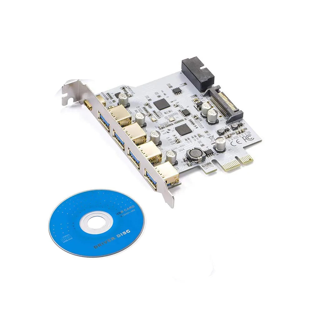 Add On Card USB 3.0 PCI-E Type C Expansion Card PCI Express PCI-E to USB 3.0 Controller 5Port + 1Port USB 3.1 PCI-E Card Adapter