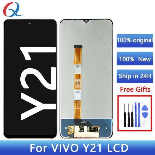 شاشة LCD أصلية لهاتف Vivo Y21 Y21s LCD لشاشة Vivo Y21 Y21s شاشات LCD للهاتف المحمول لاستبدال شاشة Vivo Y21