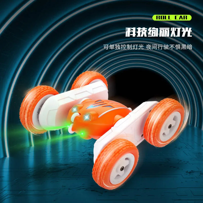 Children's remote-controlled mini car rollover double-sided stunt car 360 degree tipper off-road racing toy Zhiyi toy