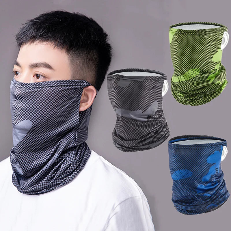 Шарф с защитой от ультрафиолета Ice Silk Face Cover Mask Neck Tube Быстросохнущая бандана Outdoor Fishing Cycling Magic Motorcycle Breathable Bandana