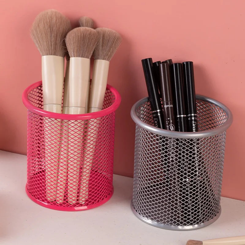 1Pcs New Pencil Holder Office Desk Metal Mesh Square Pen Pot Cup Case Container Organiser Durable Pencil Case