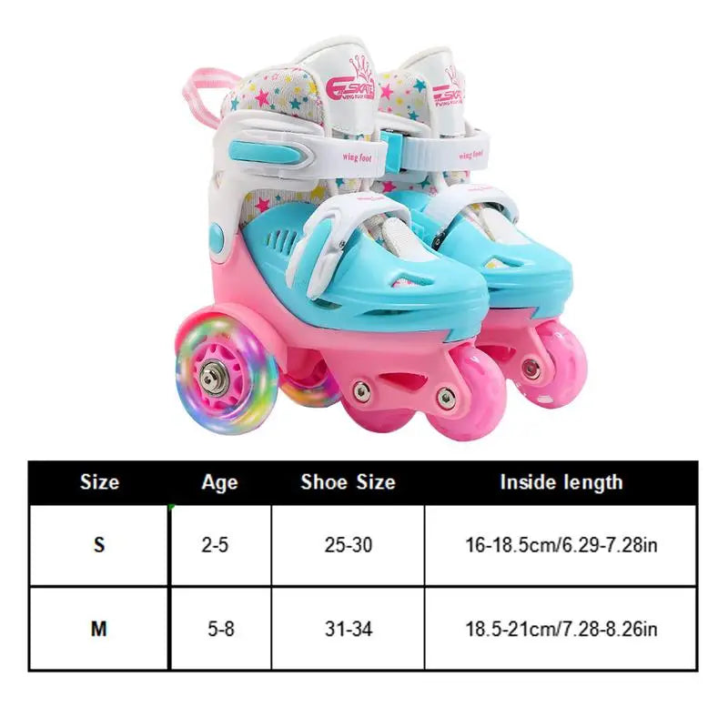 Children Skates High Elastic PU Inline Skate For Children's Skating Shoes Adjustable Size For Boys Girls Skating Supplies