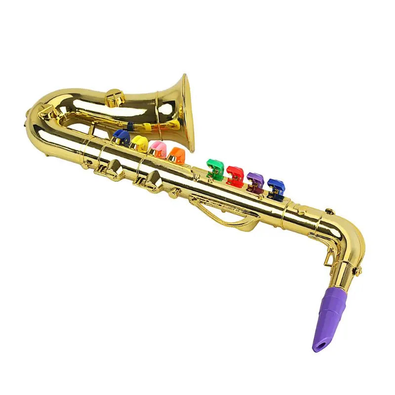 Kids Saxophone Mini Saxophone Toy Kids Trumpet with Sound Plastic Trumpet Toy Musical Instrument for Kids Learning