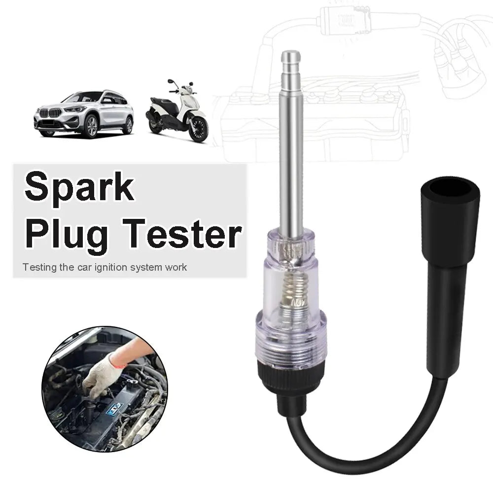 Car Spark Plug Tester Ignition System Coil Engine Inline Autos Diagnostic Test Tool In-Line Igniton Spark Tester Wire Spark Test