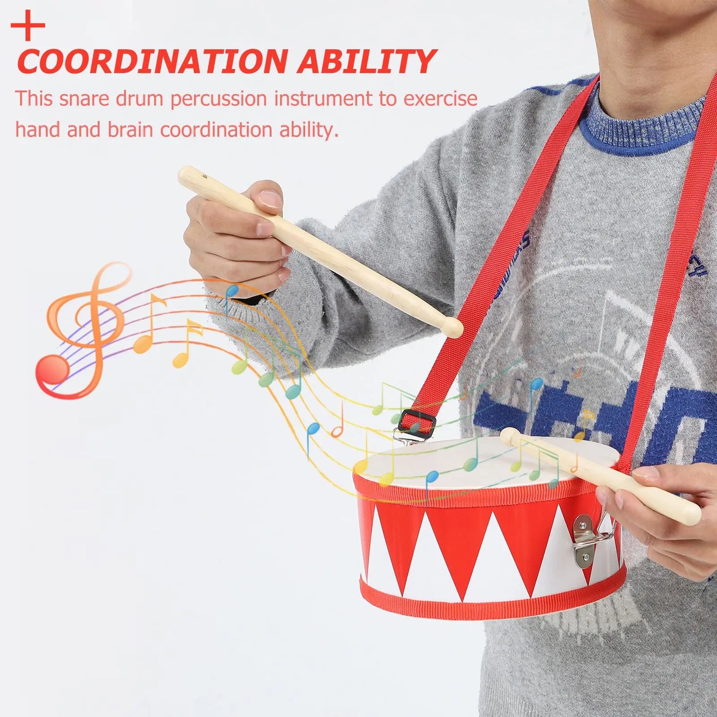 Drum Snare Kids Percussion Toytoys Toddler Instrument Children Hand Marching Child Wooden Drums 11Inch Setbaby Tom Floor Kit