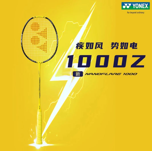 Ракетка для бадминтона Yonex yy Сверхлегкая углеродистая ракетка Flash NF 1000Z желтая скорость увеличенный замах профессиональная