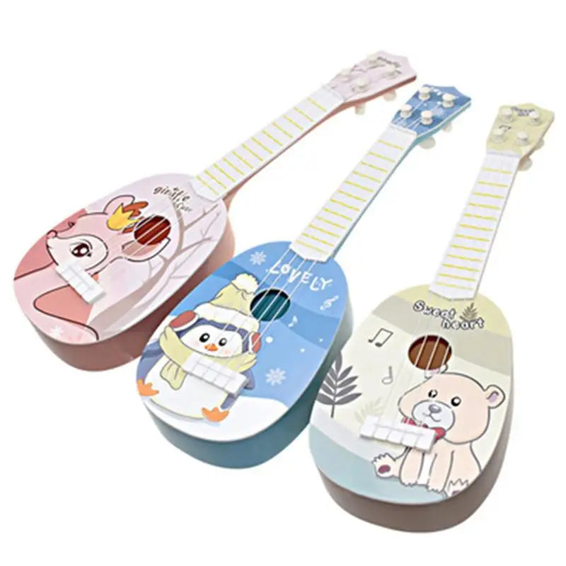 Children's Trumpet Simulation Instrument Ukulele Guitar Mini Four-string Playable Early Education Musical Toy