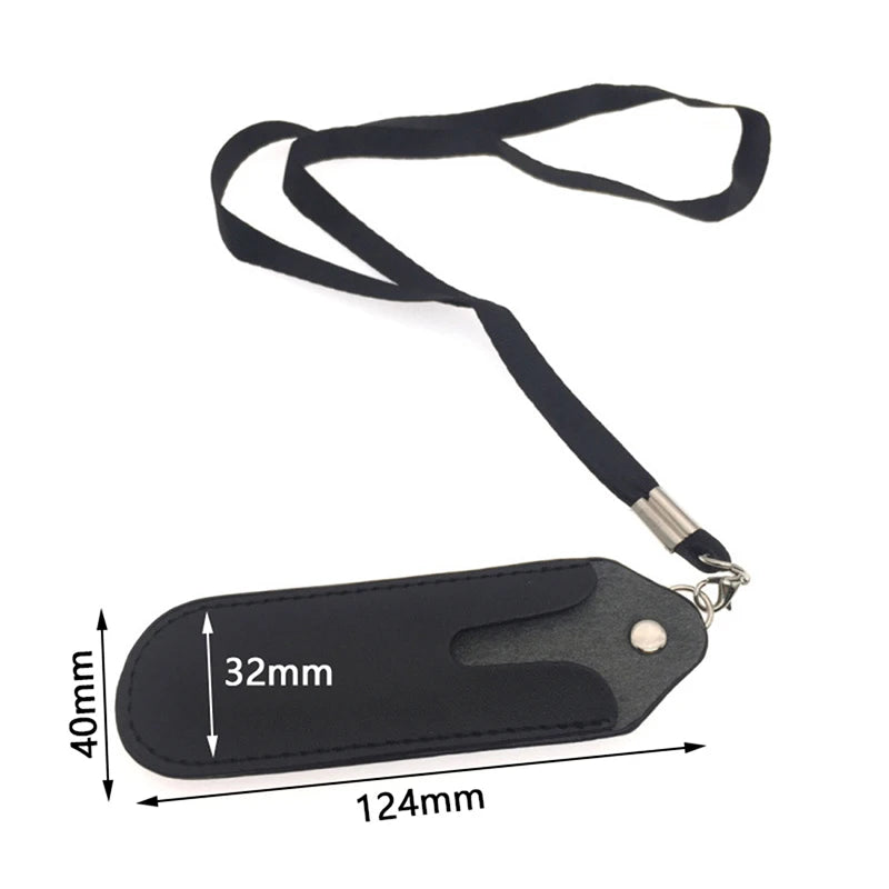 Recording Pen Protective Sleeve With Lanyard Lightweight Case Voice Recorder Bags Pu Leather Holder Certificate Card