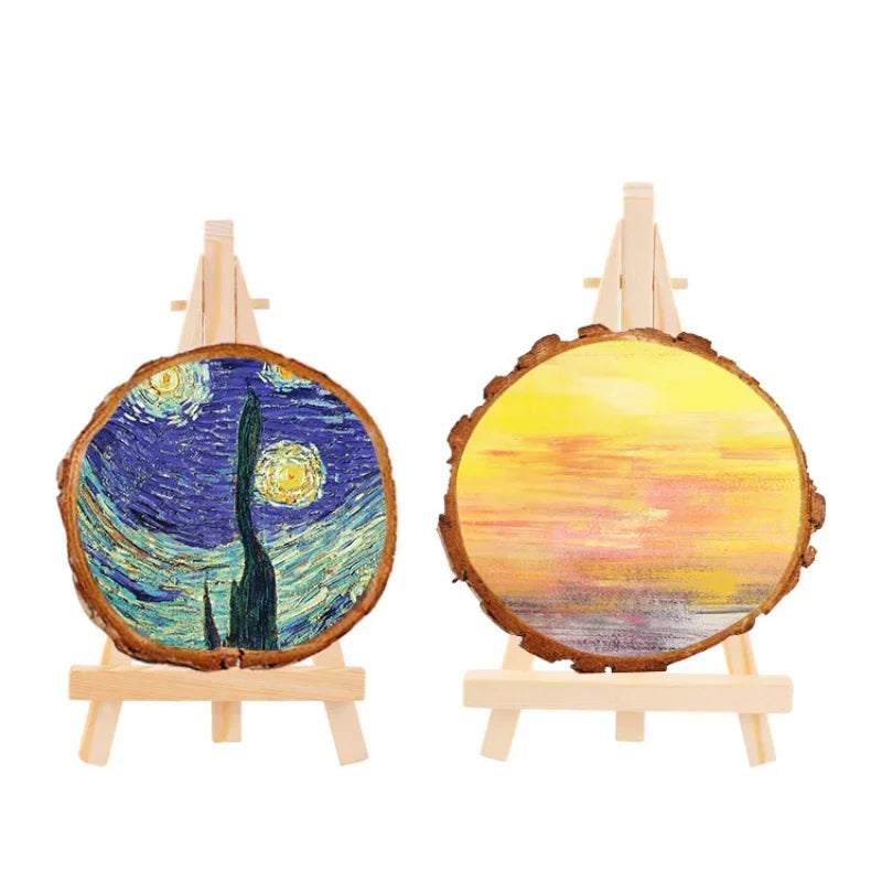 1/5pcs Natural Wood Mini Easel Frame Tripod Display Meeting Wedding Table Name Card Stand Display Holder Children Painting Craft