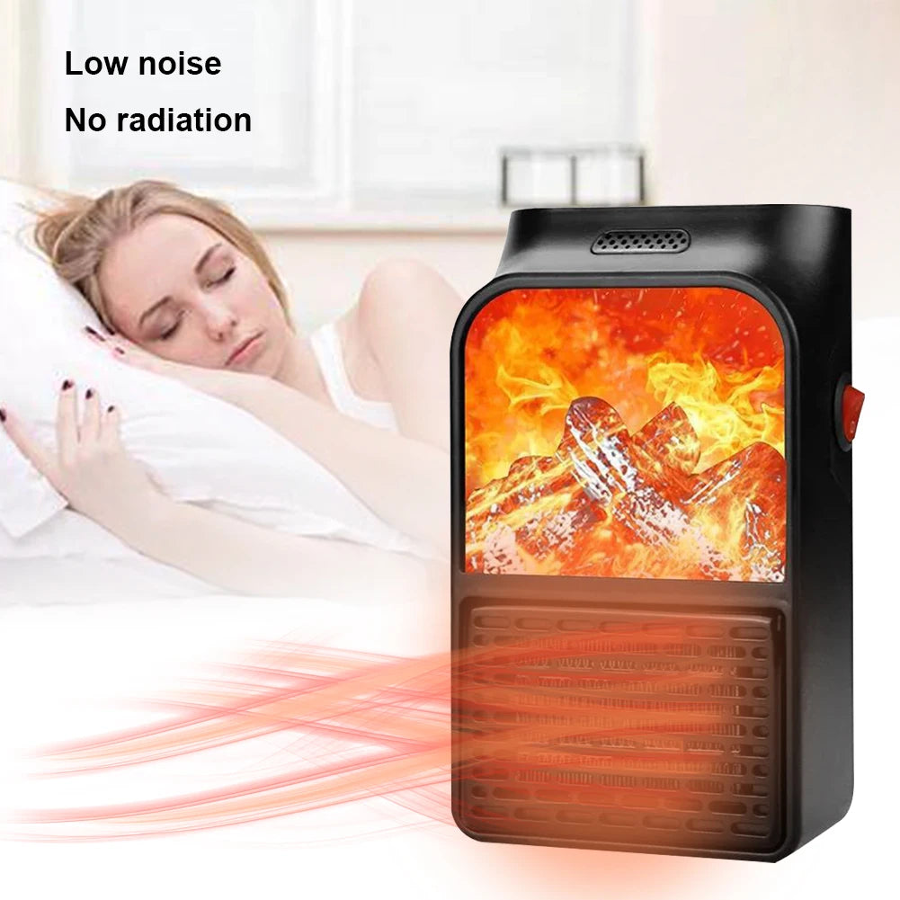 3D Flame Mini Electric Stove Heater 900W Портативная плита, теплый обогреватель с дистанционным управлением, настенный обогреватель для зимней домашней спальни