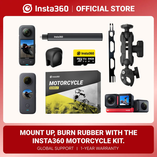 Insta360 X3 وX2 Motor Club - مجموعة الدراجات النارية وملحقاتها الخاصة بـ X3/ONE X2/ONE RS Twin