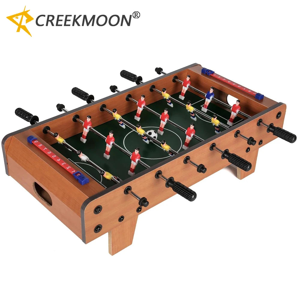 Wooden Foosball Table Easily Assemble Soccer Games Table Top Footballs Indoor Game Set for Room, Parties, Family Sport Kids Gift