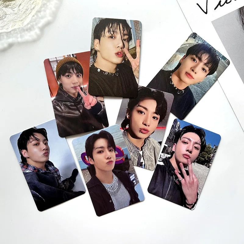 7Pcs/Set Kpop Idol Lomo Card Postcard Solo Album Golden Photo Print Cards Picture Fans Gifts Collection