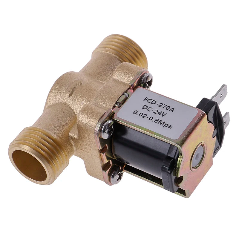 G1/2'' Brass Electric Solenoid Valve DC 12v 24v AC220v for Solar Water Heater