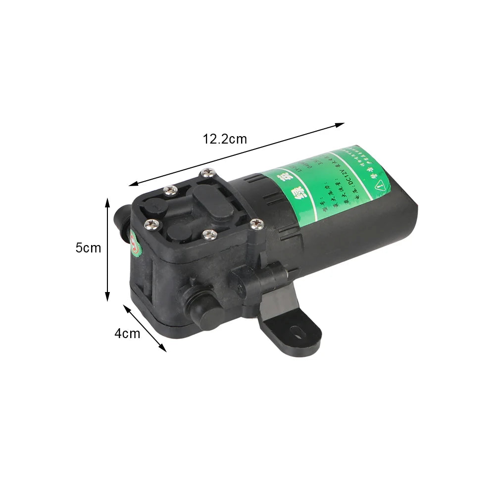 ملحقات مضخة المياه الكهربائية الزراعية DC12V غشاء عالي الضغط 3.5 لتر / دقيقة رذاذ الماء لغسيل السيارات