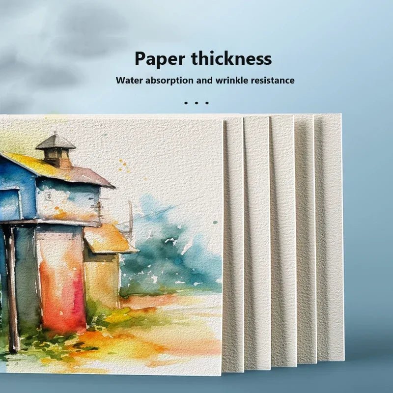 Square/Round Watercolor Paper 300g 25 Sheets Professional Water Color Paper Postcard for Painting School Supplies