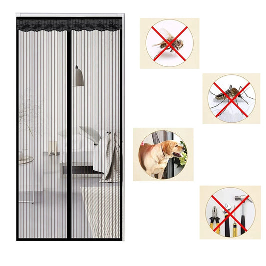 Hot Summer Anti Mosquito Insect Fly Bug Curtains Magnetic Net Mesh Automatic Closing Door Screen Kitchen Curtain