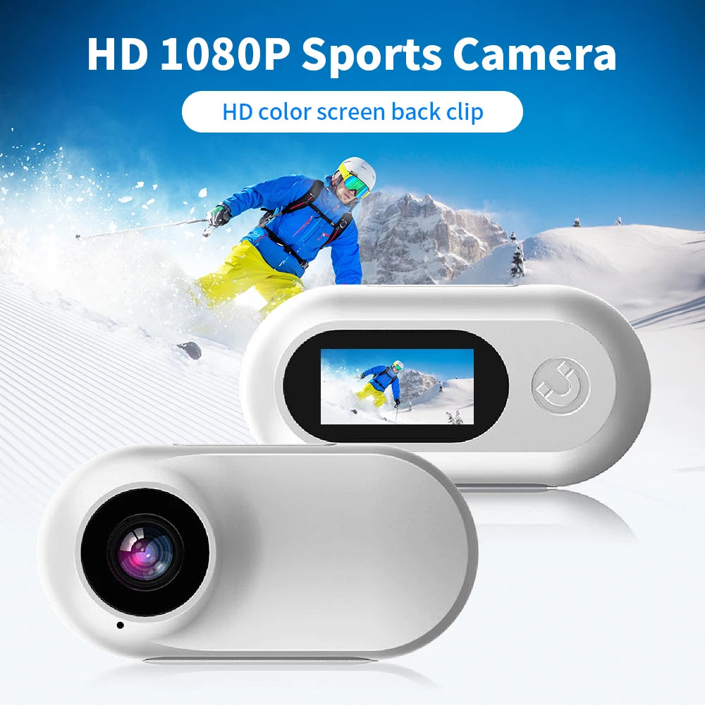 Small Action Camera, Portable Thumb Camera For Travel, Sports,Vlogging, Weight 22g, With Portable Camera Accessories, Data Cable