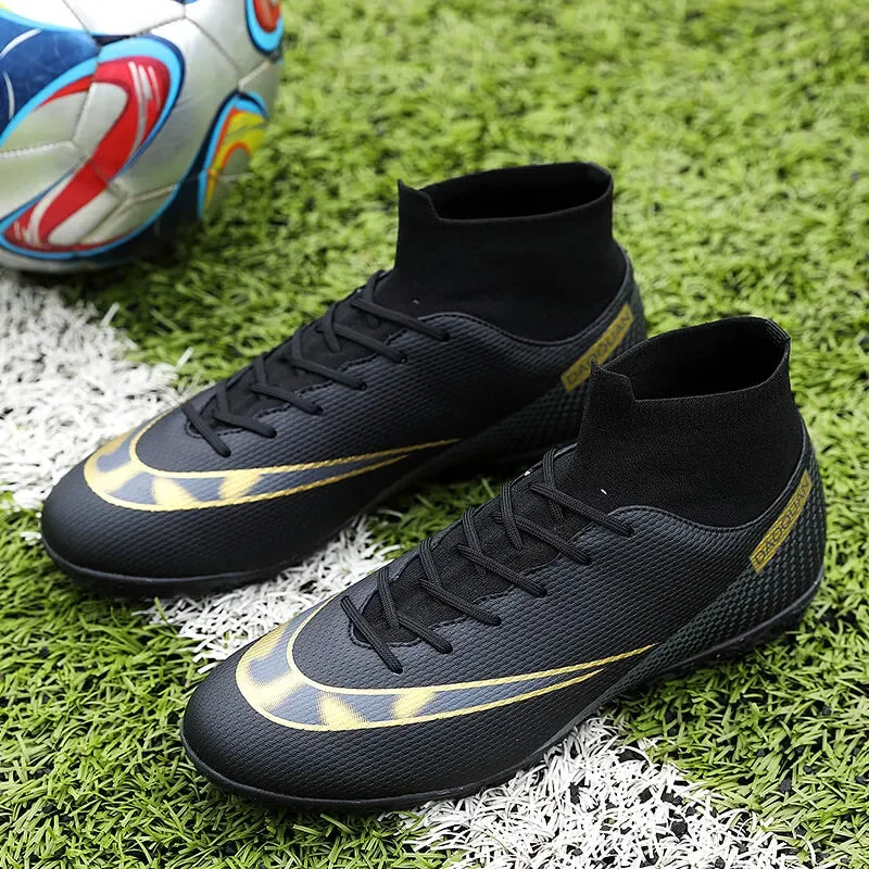 Men's Quality Football Boots Assassin Chuteira Campo TF/AG Football Shoes Futsal Training High Cut Soccer Shoes Outdoor Sneaker