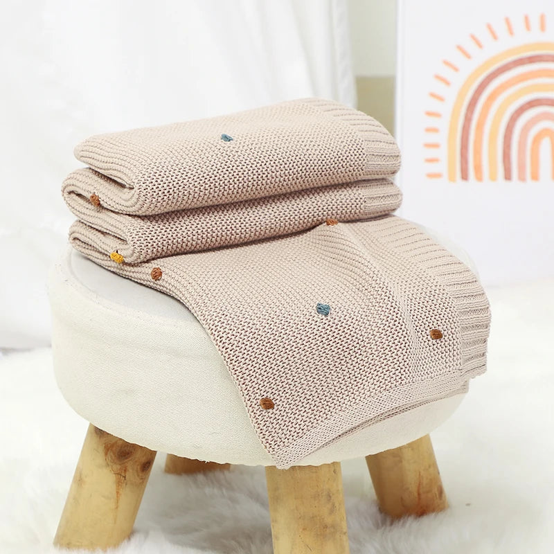 Newborn Baby Blankets 90*70cm Knitted Infant Kids Boys Girls Ultra-Soft Cotton Muslin Swaddle Wrap Stuff Toddler Comforter Sheet