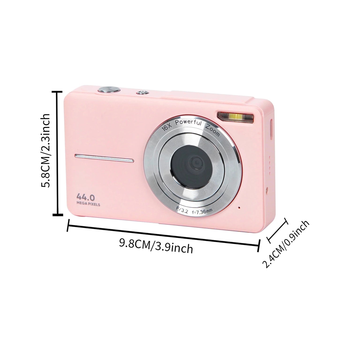 Digital Camera Children Camera for Children Camcorder with 16x Zoom Compact Cameras 1080P 44MP Cameras for Beginner Photography