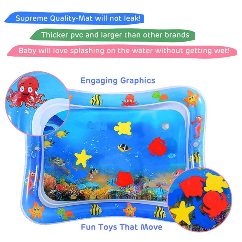 Baby Water Play Mat Inflatable Cushion PVC Infant Tummy Time Toddler Water Pad For Kids Early Education Developing Activity Toys