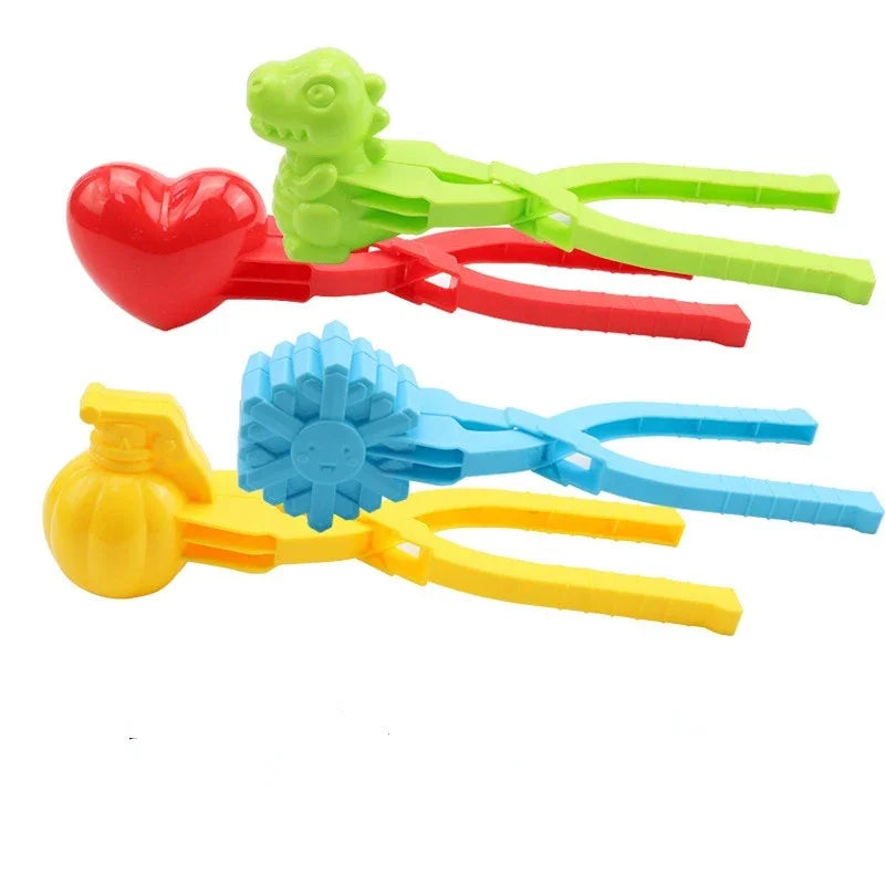 4pcs Cute Bear Duck Snowball Clip Snow Clay Ball Maker Creative Snowballs Mold Snow Shovel for Kids Outdoor Sports Snow Toys