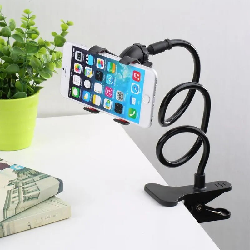 Universal Lazy Bracket Mobile Phone Holder Gooseneck Stand Stents Flexible Bed Desk Table Clip Bracket for Smartphone Holder