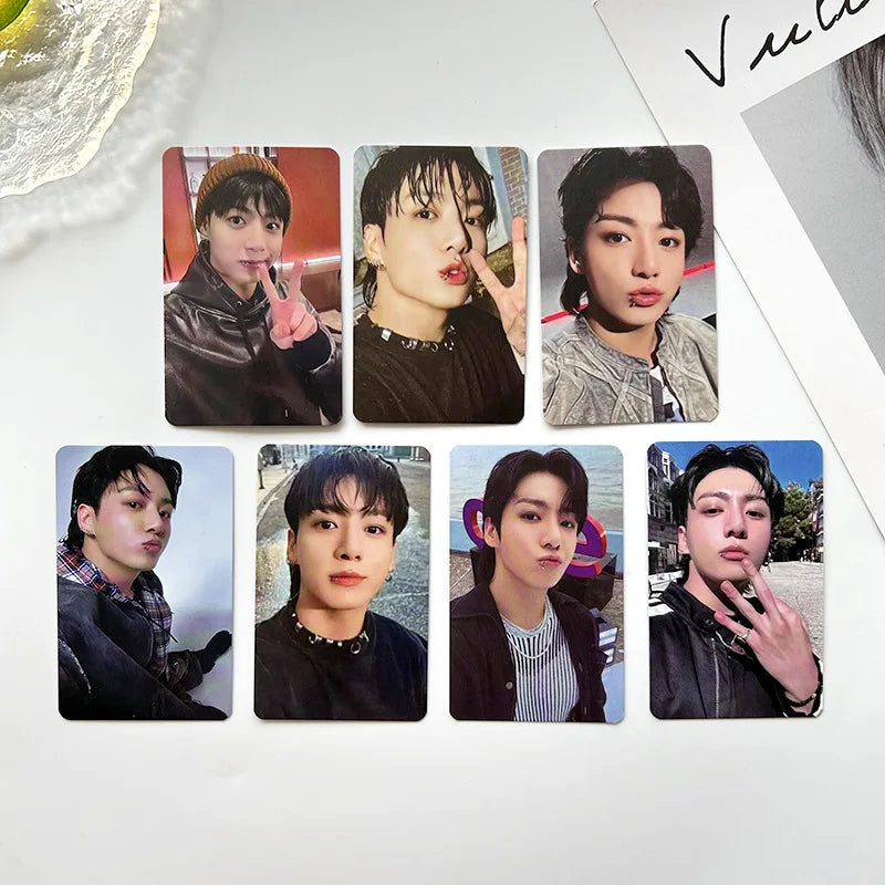 7Pcs/Set Kpop Idol Lomo Card Postcard Solo Album Golden Photo Print Cards Picture Fans Gifts Collection