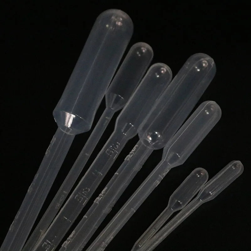 10 Pieces 0.2 / 0.5 / 1/2/3/5 / 10ML Laboratory Pipette Plastic Disposable Graduated Container Liquid Dropper Equipment Straw