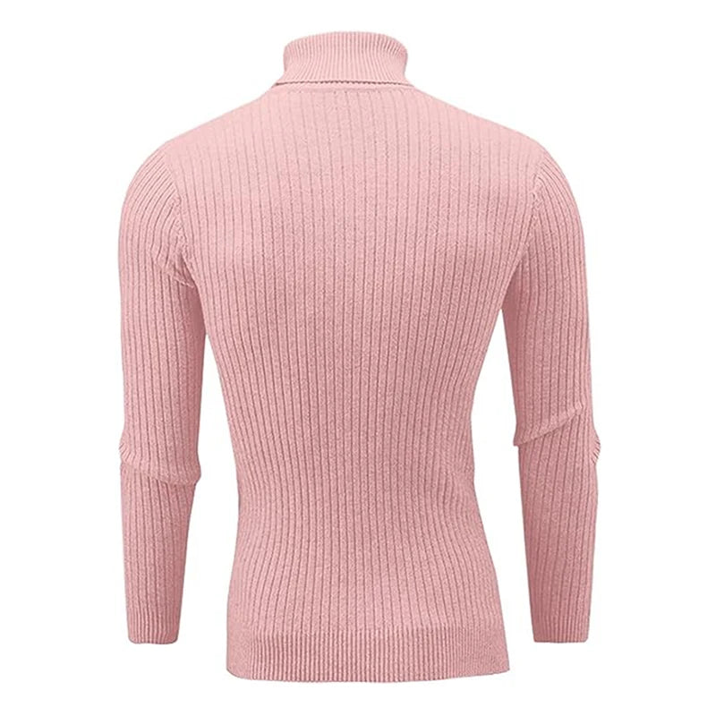 New Men's Turtleneck Sweater Casual Men's Knitted Sweater Warm Fitness Men Pullovers Tops