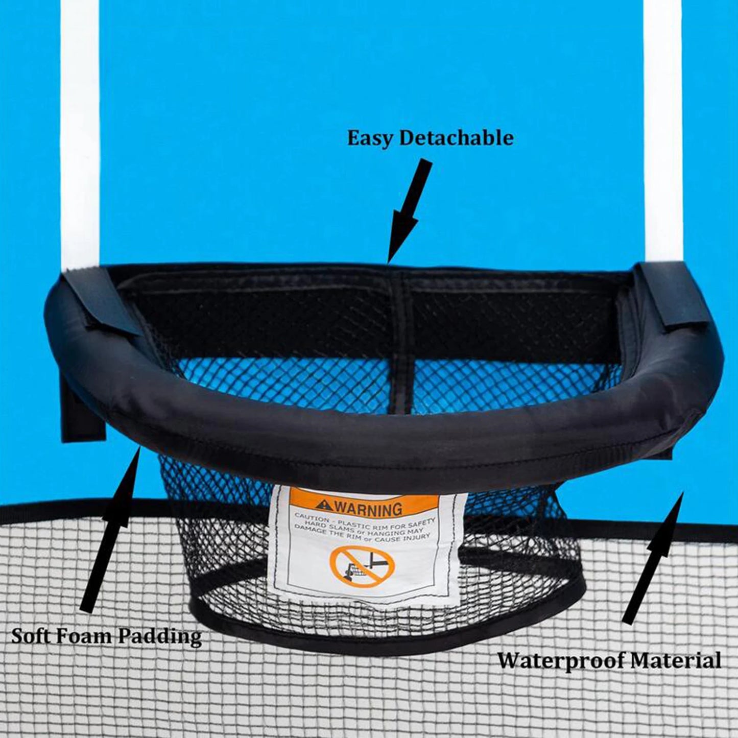 ملحقات حلقة كرة السلة من الترامبولين، هدايا اللعب، حماية من الشمس، الفناء الخلفي مع شبكة للأطفال مع مضخة، رياضات خارجية، عالمي