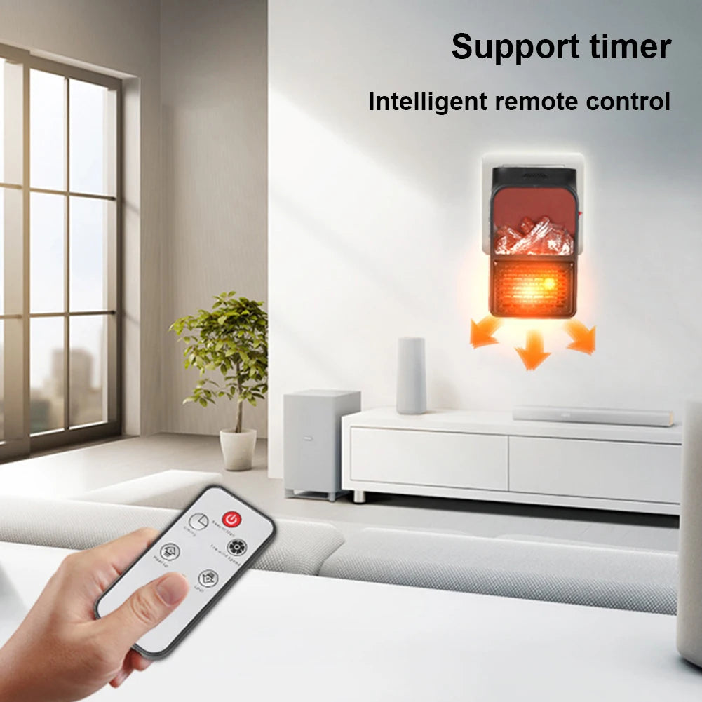 3D Flame Mini Electric Stove Heater 900W Портативная плита, теплый обогреватель с дистанционным управлением, настенный обогреватель для зимней домашней спальни