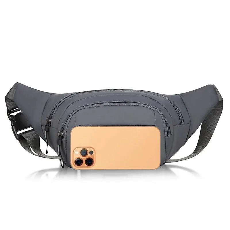 New Pure Canvas Fit Waistpack Mobile Waistpack Men's Sports Outdoor Leisure Running Anti Theft Ultra Thin Invisible