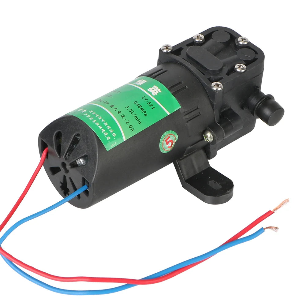 Agricultural Electric Water Pump Sprayer Accessories DC12V Micro High Pressure Diaphragm 3.5L/min Water Spray Car Wash