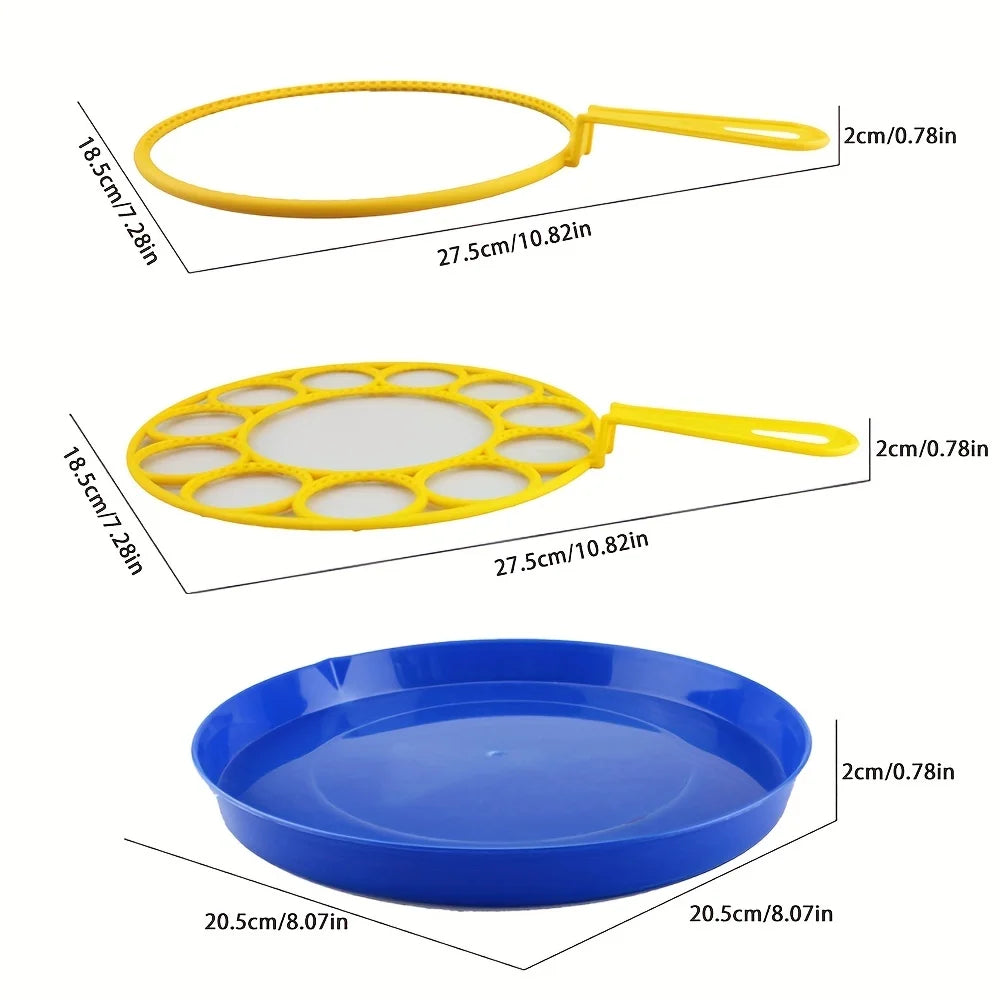 Детский набор для создания больших мыльных пузырей Детские игрушки Необычные пузырчатые круги Реквизит для взаимодействия родителей и детей Реквизит для игр на свежем воздухе День рождения