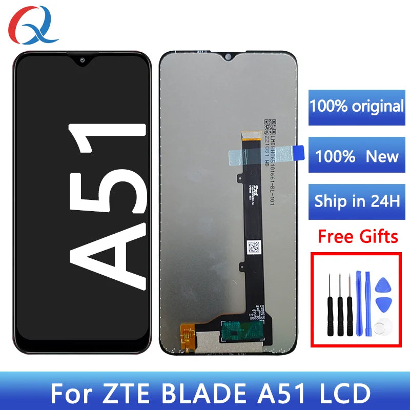 شاشة LCD للهاتف المحمول مقاس 6.52 بوصة لهاتف ZTE Blade A51 LCD مع محول رقمي لشاشة تعمل باللمس لشاشة ZTE Blade A51