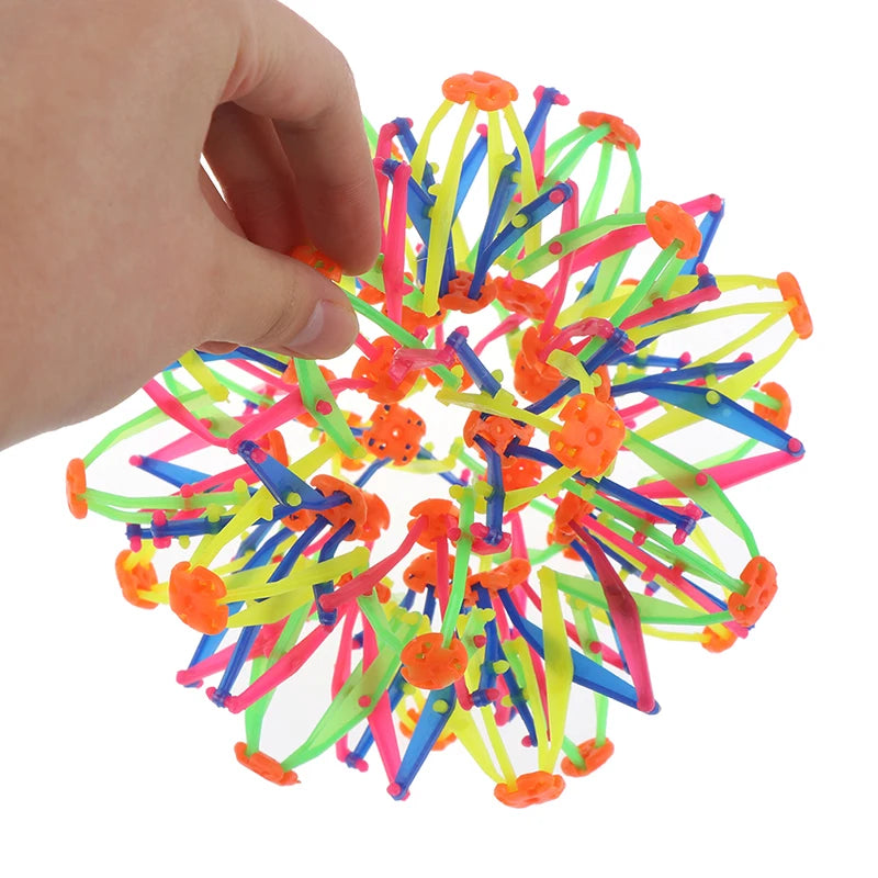 Children's Magic Telescopic Ball Outdoor Flower Ball Throwing Ball Kick-off Stretching Flower Ball Parent-child interactive toy