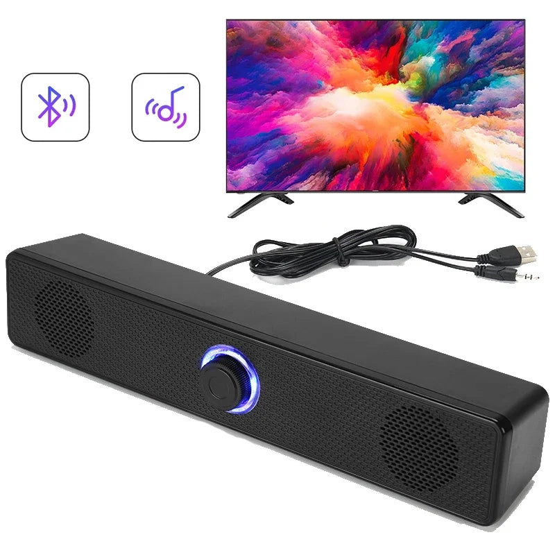 Surround Sound Bar Wired Computer Speakers Stereo Subwoofer Soundbar for Desktop Laptop PC TV Mini Speaker Home Theater System