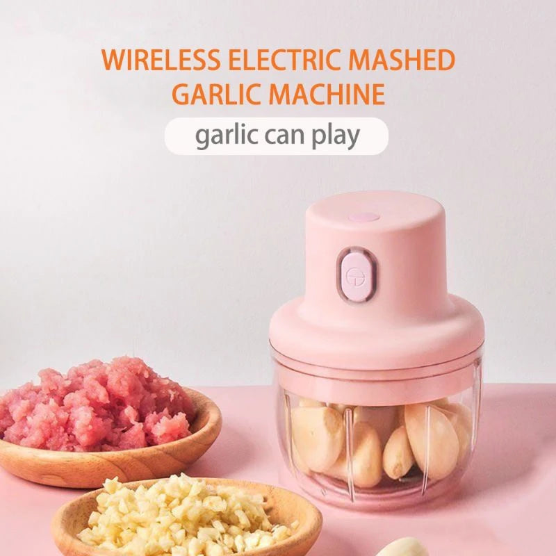 Baby Food Maker Mini Electric Garlic Chopper Meat Grinder Garlic Masher Machine Sturdy Durable Crushed Ginger Vegetable Crusher