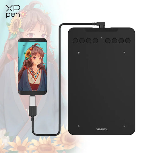 جهاز لوحي للرسومات XPPen مقاس 7*4.3 بوصة Deco Mini7 جهاز لوحي للرسم الرقمي مزود بـ 8 مفاتيح سريعة يدعم الإمالة بزاوية 60 درجة لأجهزة Android وMac وWindows وChrome