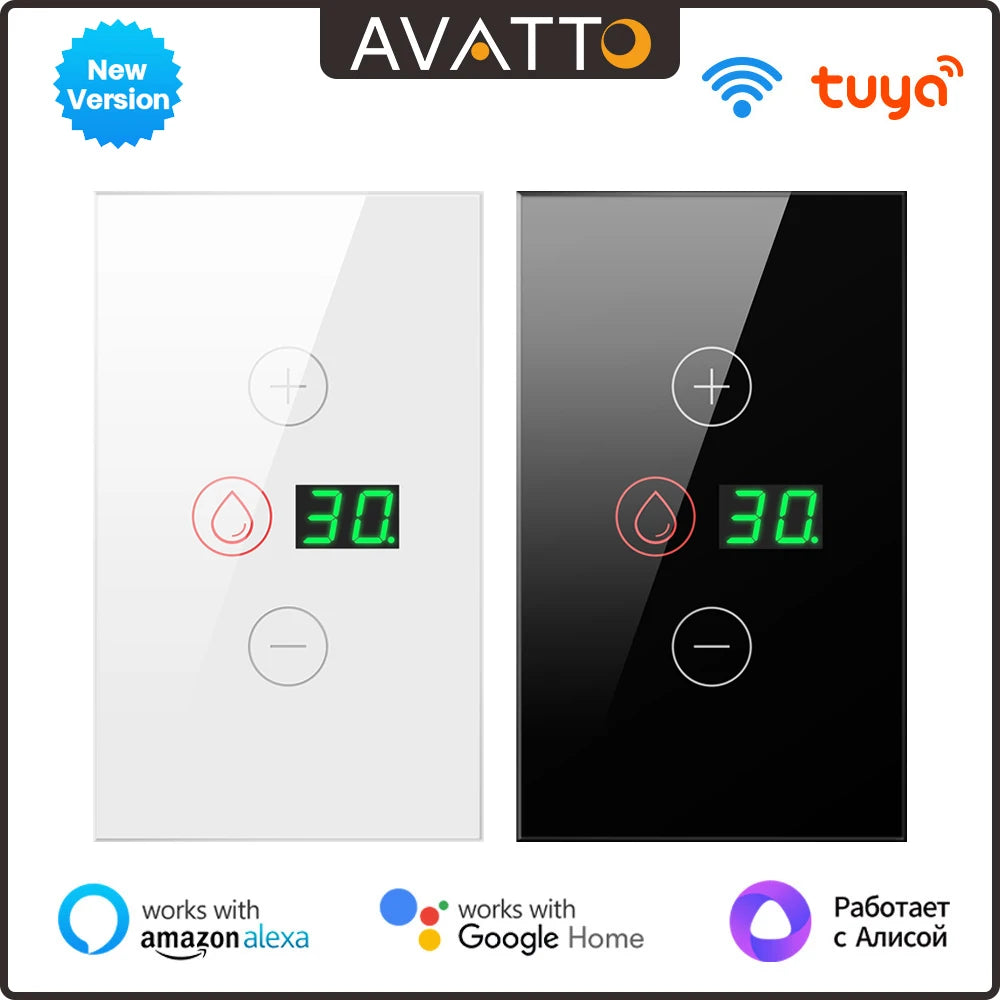 AVATTO Smart WiFi Boiler 4400W EU/US Standard Smart Water Heater Switch Tuya Smart Life App Control Works With Alexa Google Home